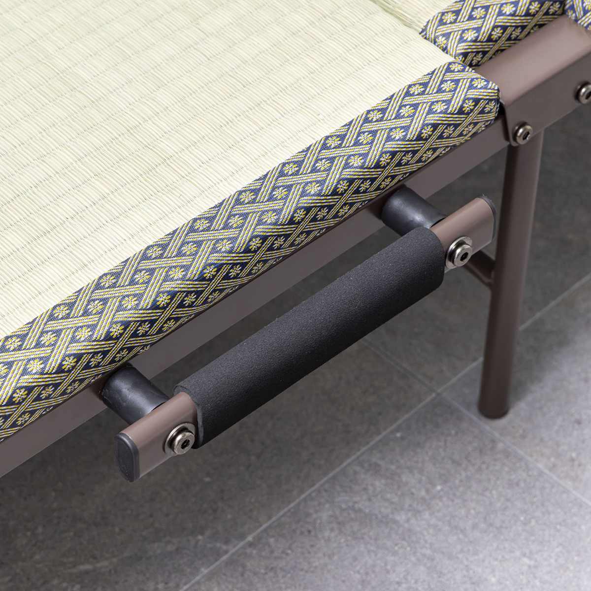 折りたたみベッド 畳ベッド シングル キャスター 収納 ( 折りたたみ ベッド 畳 畳める コンパクト 折りたたみ式 省スペース たたみ 天然い草 抗菌 調湿 消臭 )