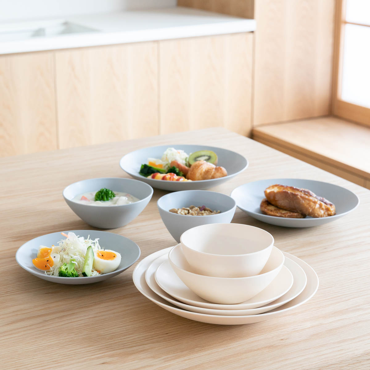 マグカップ ほわり 同色2個セット ( 食洗機対応 日本製 320ml マグ カップ コップ プラコップ ナチュラル 北欧 北欧風 大人可愛い SDGs 軽い 割れにくい コーヒー 紅茶 ジュース 子ども おしゃれ ) 【グレー】 グレー