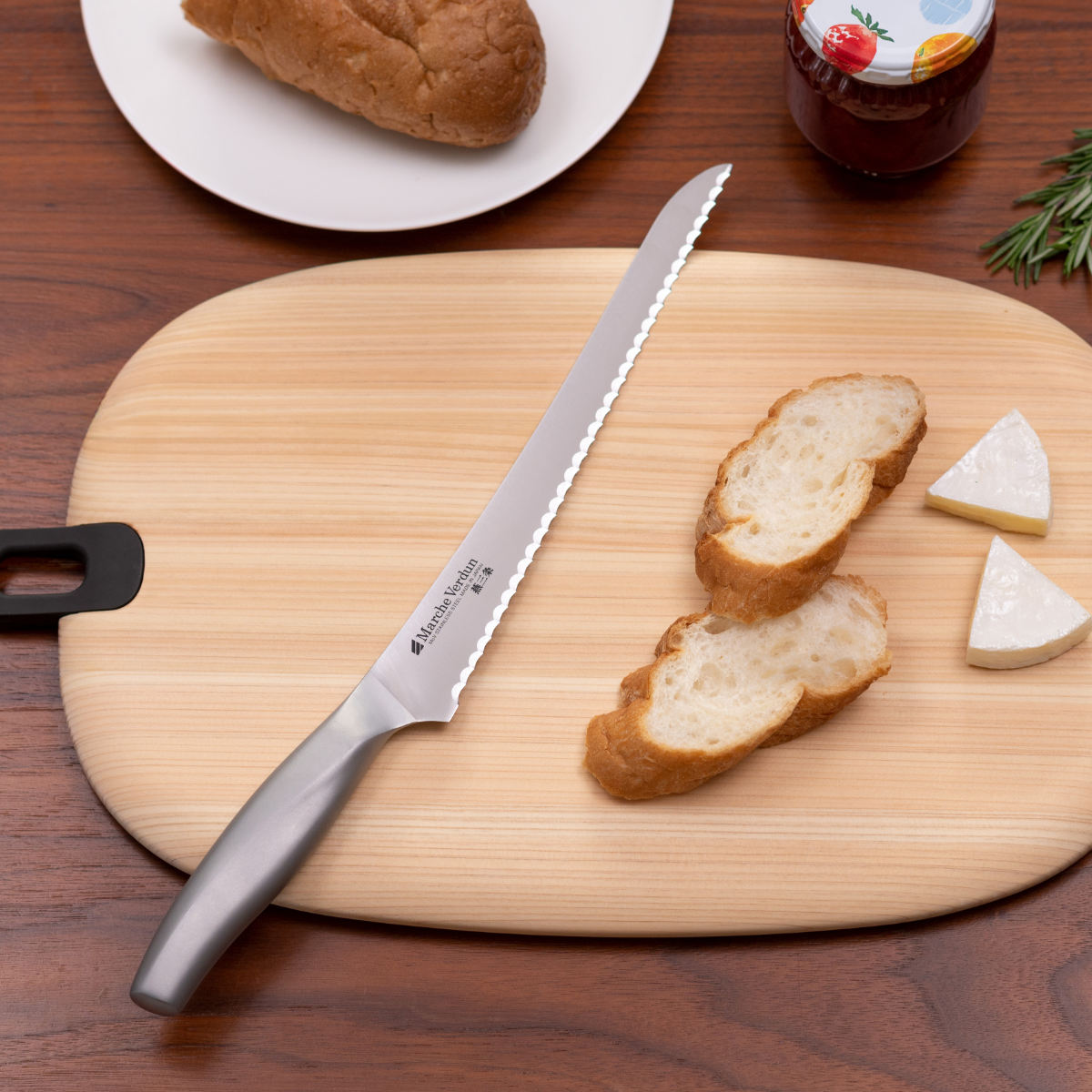 パン切り包丁 21.5cmマルシェヴェルダン 食洗機対応 日本製 パンスライサー ( パン切り パン ブレッド ナイフ カット 包丁 ブレッドナイフ パンナイフ 21.5センチ 215mm 215ミリ 調理小物 調理道具 キッチングッズ キッチンツール )
