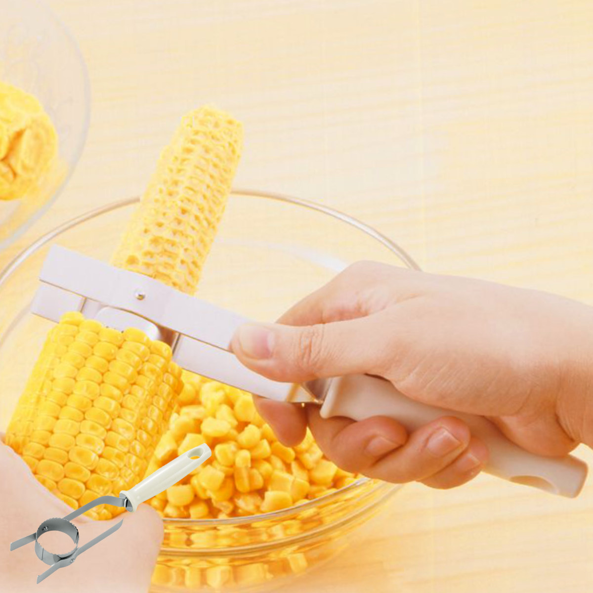コーンカッター 味わい食房 とうもろこしカッター ( キッチンツール 便利グッズ トウモロコシカッター キッチン用品 調理用品 下ごしらえ用品 とうもろこし トウモロコシ )