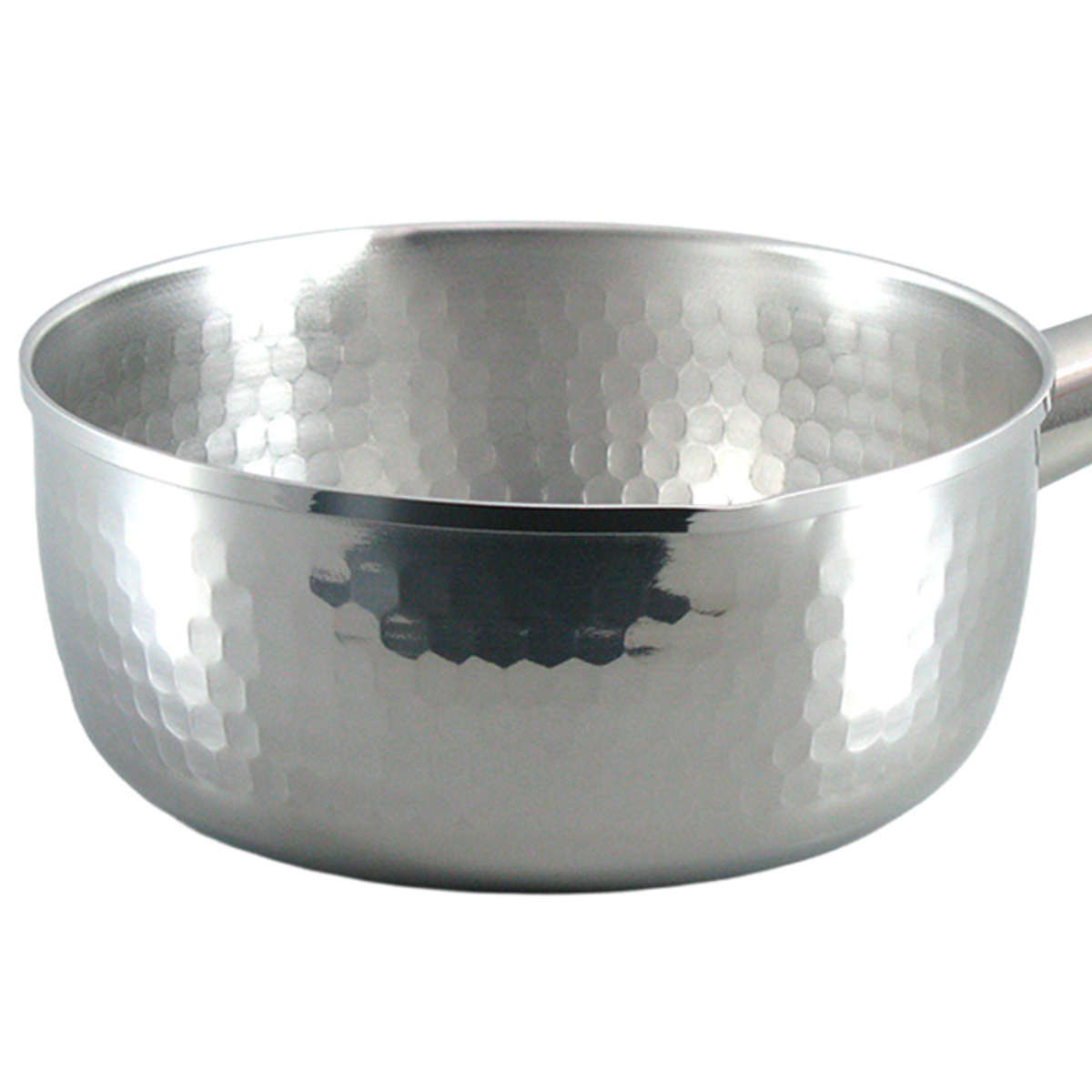 雪平鍋 18cm プロモデル 槌目 ゆきひら鍋 日本製 ( 行平鍋 IH対応 ガス火対応 片手鍋 18センチ 鍋 なべ 片手なべ アルミ鍋 アルミ 和鍋 軽量 天然木ハンドル 注ぎ口付き 両口 キッチン 調理用品 )