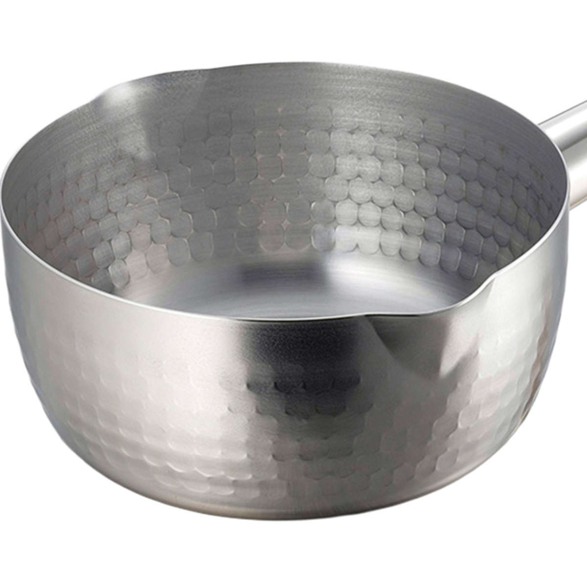 雪平鍋 18cm プロモデル 槌目 ゆきひら鍋 アヒル口付 日本製 ( IH対応 ガス火対応 行平鍋 片手鍋 18センチ 鍋 なべ 片手なべ アルミ鍋 アルミ 和鍋 軽量 注ぎ口 両口 天然木 ハンドル キッチン 調理用品 )