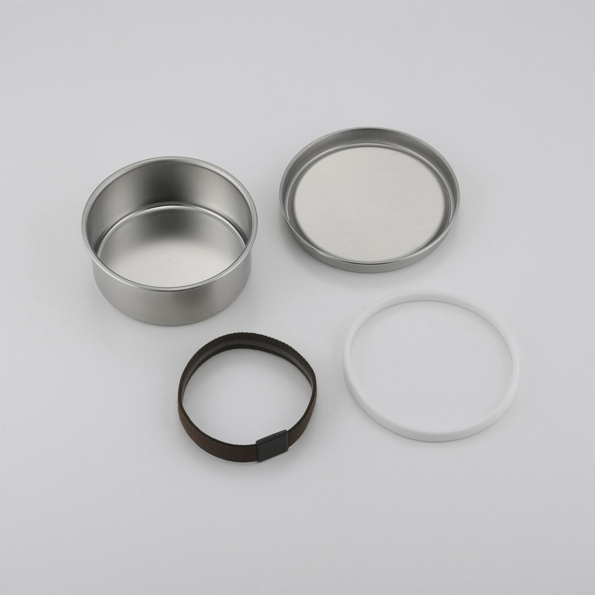 ランチボックス 300ml TSUBAME ステンレス 丸型 弁当箱 S 日本製 ( お弁当箱 女子 男子 大人 子供 1段 一段 ステンレス製 パッキン付き 弁当 お弁当 ベルト付き ランチベルト 1段弁当 )