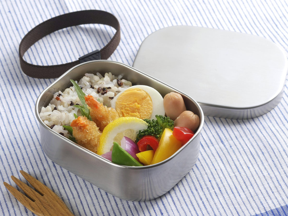 ランチボックス 400ml TSUBAME ステンレス 弁当箱 S 日本製 ( お弁当箱 女子 男子 大人 子供 1段 一段 ステンレス製 パッキン付き 弁当 お弁当 ベルト付き ランチベルト 1段弁当 )