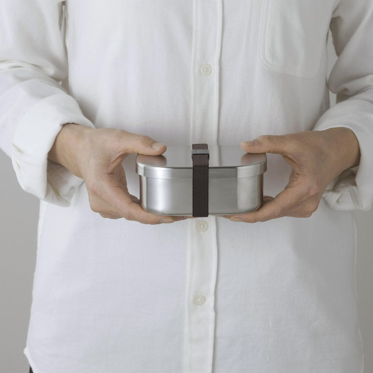 ランチボックス 400ml TSUBAME ステンレス 弁当箱 S 日本製 ( お弁当箱 女子 男子 大人 子供 1段 一段 ステンレス製 パッキン付き 弁当 お弁当 ベルト付き ランチベルト 1段弁当 )