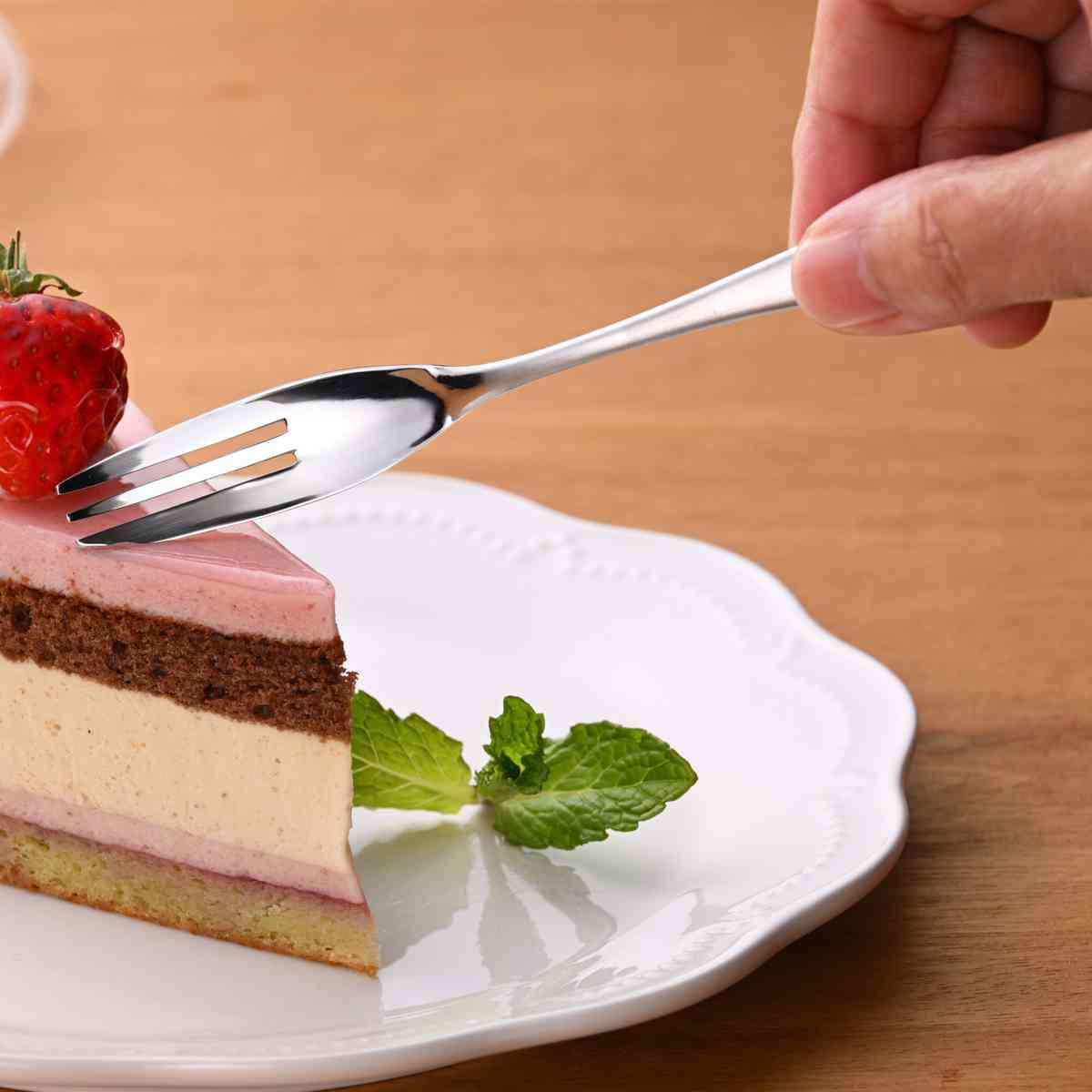 フォーク 燕三条 ケーキフォーク 4本組 日本製 ( デザートフォーク ステンレス カトラリー シンプル おしゃれ モダン )