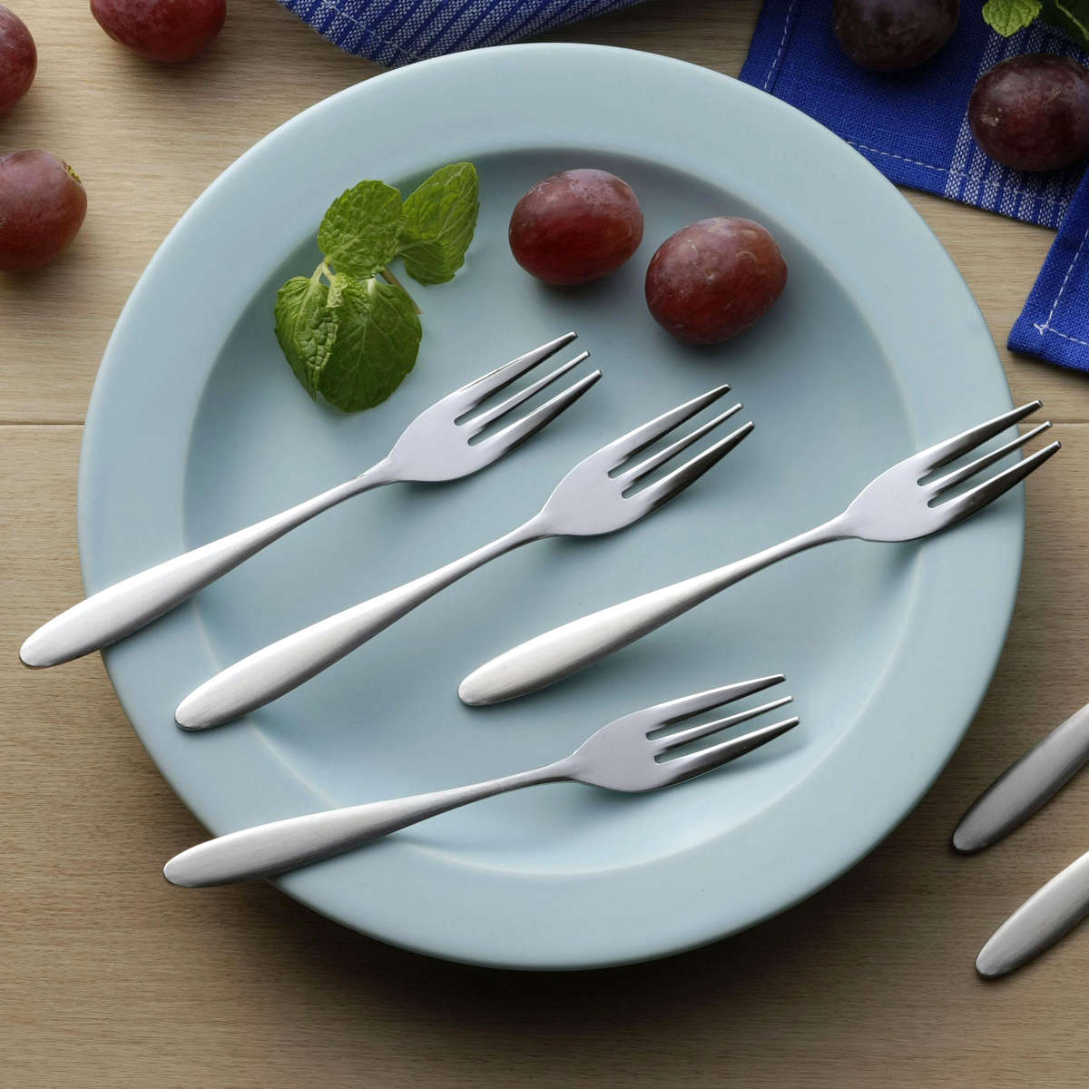 フォーク TSUBAME ピックフォーク 5本+1本 日本製 ( ステンレス デザート 燕三条 フォークセット カトラリーセット カトラリー シンプル おしゃれ モダン )