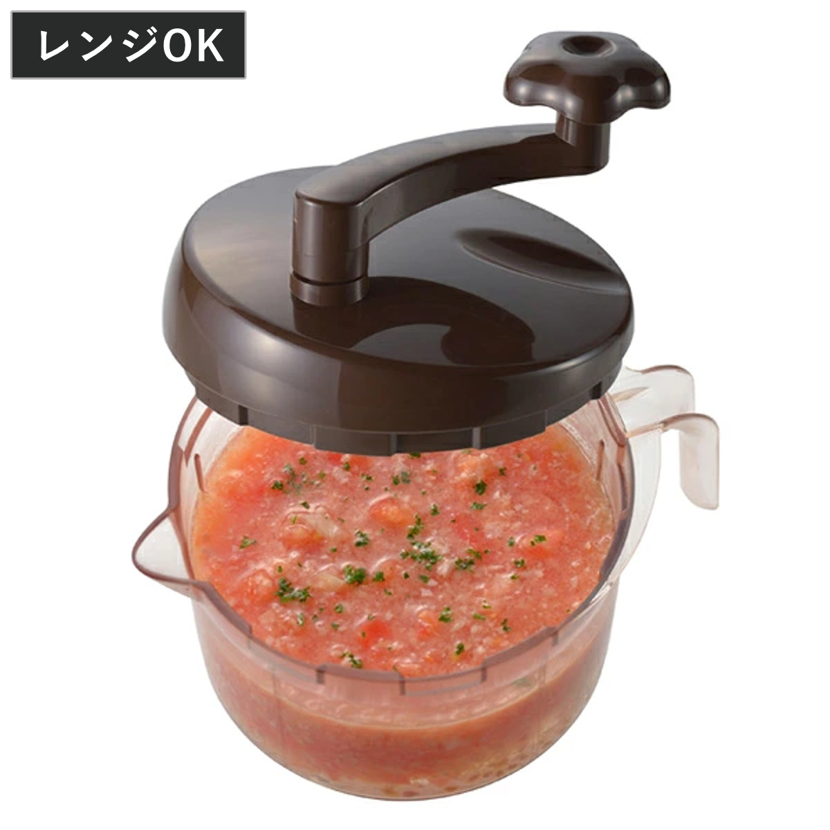電子レンジ調理器 SUGMOG スープチョッパー 目盛り付き レシピ付き （ みじん切り器 フードチョッパー 電子レンジ対応 調理器具 キッチン用品 微塵切り 調理用品 便利グッズ 耐熱容器 ）