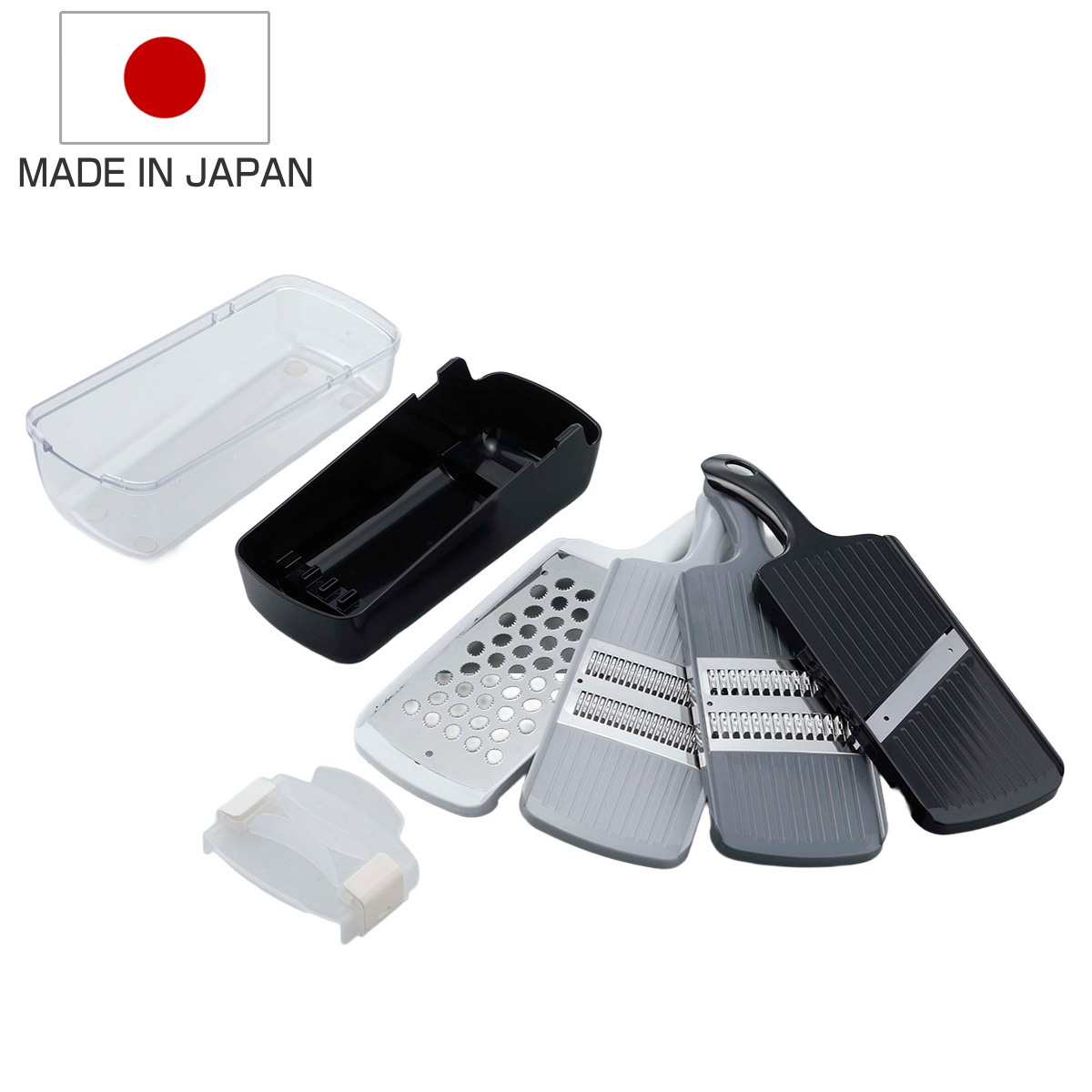 スライサー おろし器 越匠 野菜調理器セット 日本製 （ おろし金 千切り 細切り セット キャベツスライサー 細千切り 安全ホルダー 指ガード ケース付き 大根おろし スライス 千切り器 ）