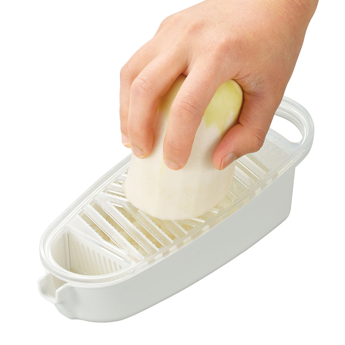 おろし器 フルベジ 水切付おろし ( おろし 大根おろし 薬味おろし 薬味 日本製 水切り 容器 受け皿付き すりおろし 大根 だいこん ダイコン )