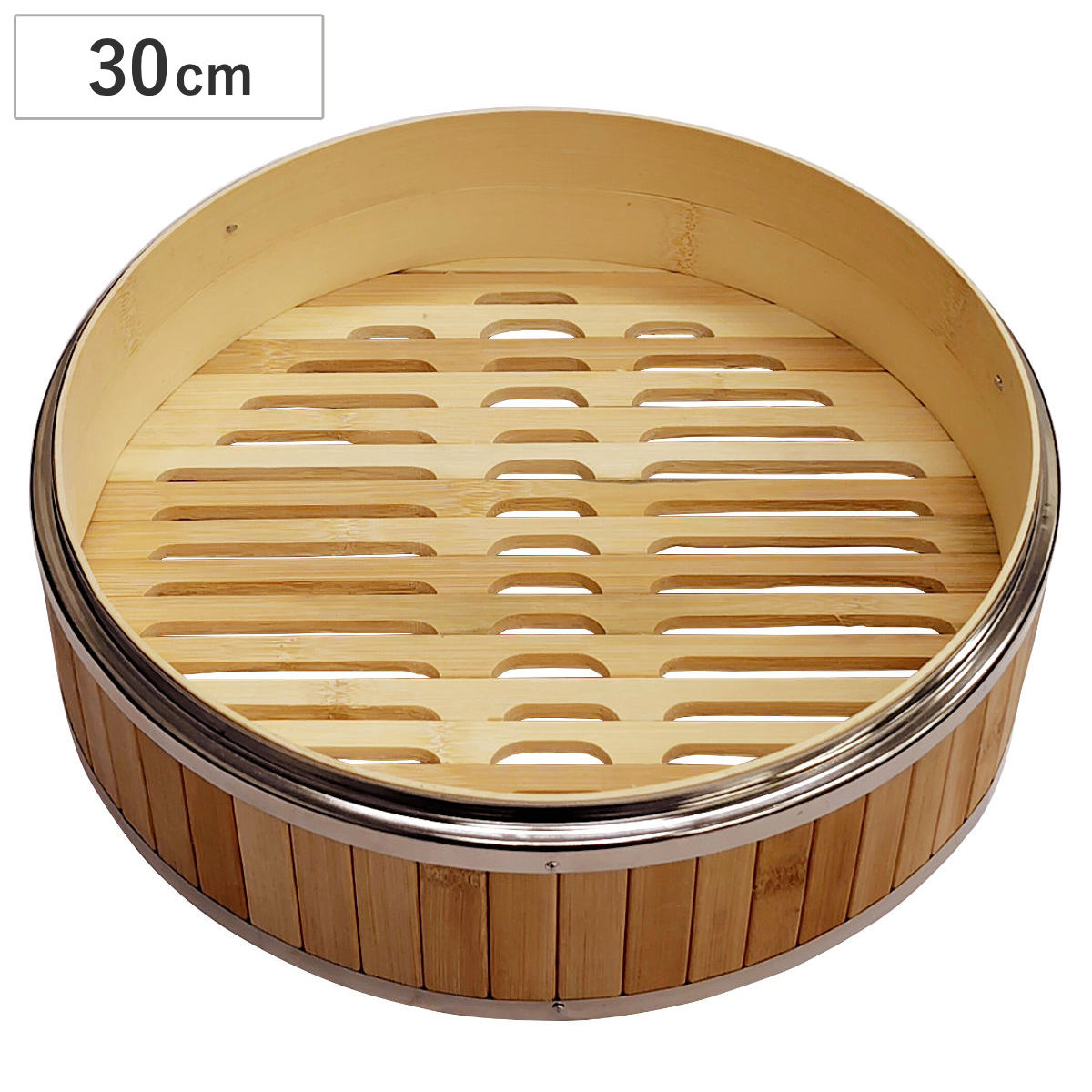 中華せいろ 30cm 本体のみ 蓋別売り ステンレス枠竹中華セイロ （ せいろ 本体 蒸籠 蒸篭 蒸し かご 竹 30センチ 蒸篭せいろ 中華セイロ 中華蒸篭 中華蒸籠 点心 飲茶 せいろ蒸し 温野菜 蒸し料理 蒸し調理 セイロ蒸し ）