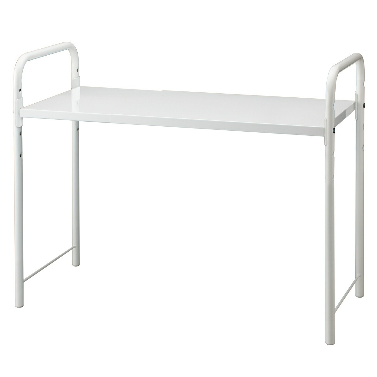 レンジ上ラック ワイドタイプ 幅・高さ伸縮タイプ スチール製 組立式 ( レンジラック キッチン収納 レンジ上収納 オーブンラック トースターラック キッチンラック 家電ラック 上置き棚 ラック 棚 台 レンジ上ラック )