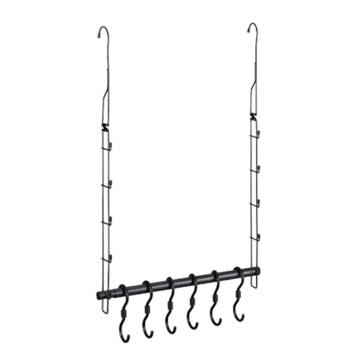ハンガー クローゼット吊り下げ鞄ハンガー 伸縮 鞄収納 幅49?79×奥行6.5×高さ74.5cm ( バッグハンガー ハンガーラック フック クローゼット収納 吊り下げ収納 衣類収納 バッグ 収納 クローゼット 吊り下げ 省スペース )