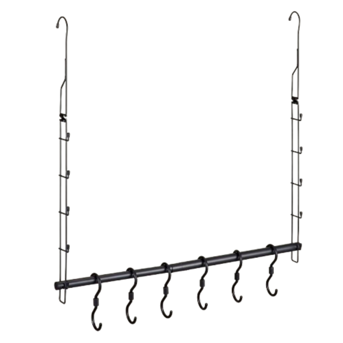 ハンガー クローゼット吊り下げ鞄ハンガー 伸縮 鞄収納 幅49?79×奥行6.5×高さ74.5cm ( バッグハンガー ハンガーラック フック クローゼット収納 吊り下げ収納 衣類収納 バッグ 収納 クローゼット 吊り下げ 省スペース )