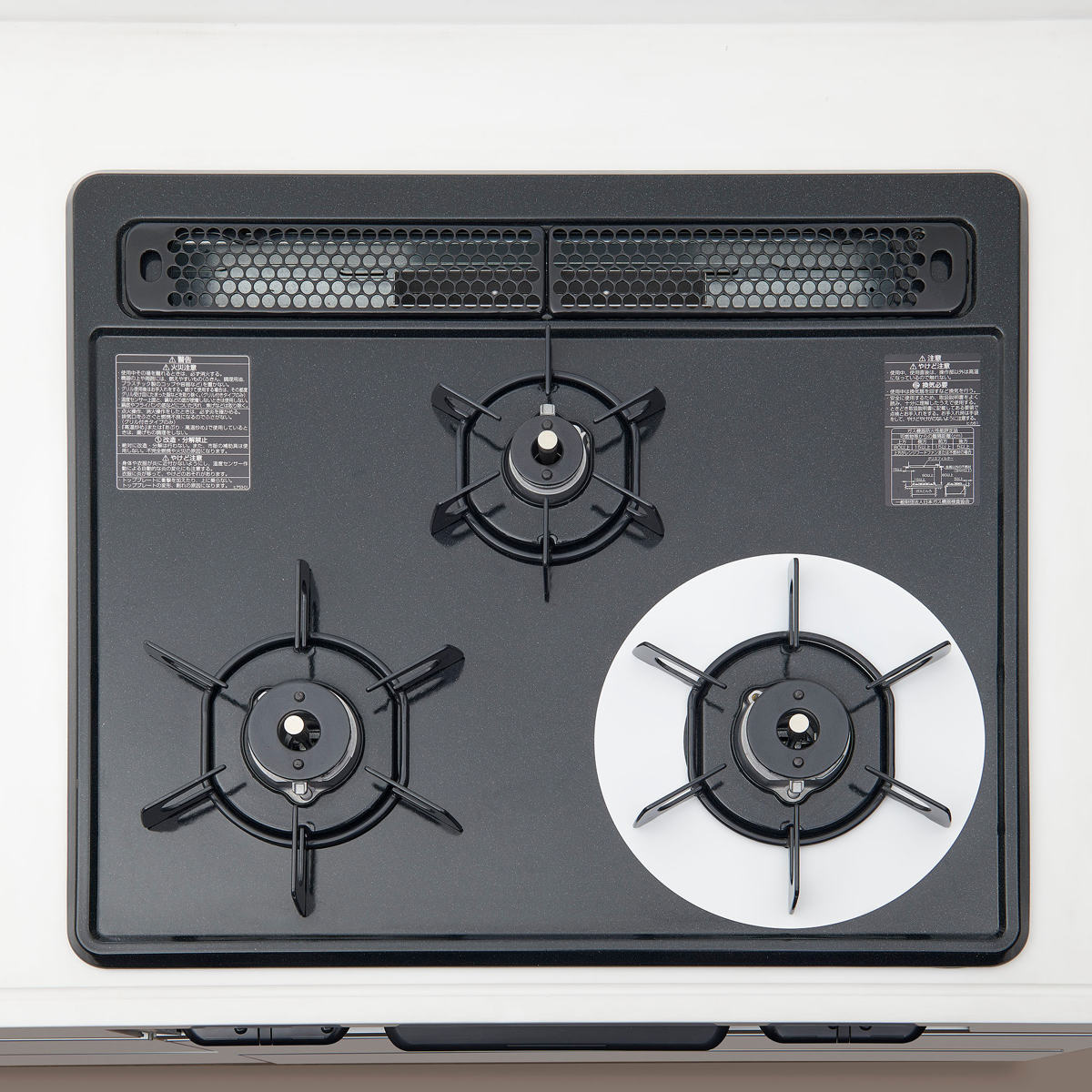 汚れ防止シート ベラスコート ガスコンロ 保護プレート サークル ( ガスマット 五徳マット コンロマット ガスコンロマット ガスコンロ用保護マット 日本製 繰り返し使える ガスレンジ トップ 耐熱 水だけで落ちる バーナーリング ) 【ブラック】 ブラック