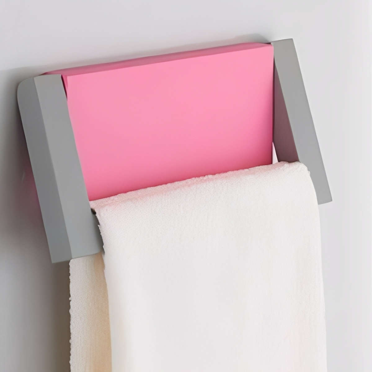 タオル掛け タオルハンガー マグネット ホワイト ( タオルホルダー タオルリング タオル干し キッチンタオルハンガー ふきん掛け 磁石 冷蔵庫 壁面収納 壁付け 掛け タオル フェイスタオル 布巾 ふきん キッチン 洗面所 コンパクト ) 【ホワイト】 ホワイト