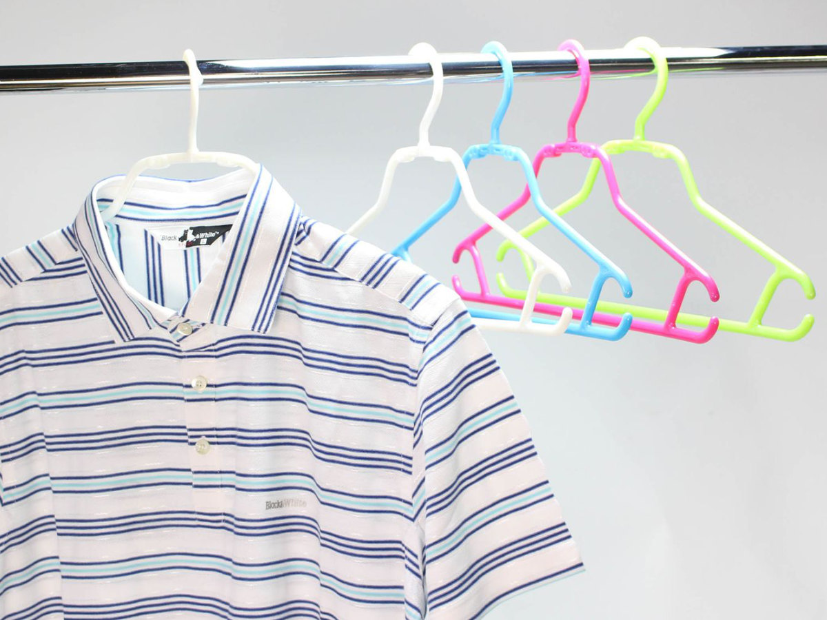 シャツハンガー Livido スピーディーシャツハンガー5本組 ( ハンガー 5本セット セット まとめ買い 衣類ハンガー 洗濯ハンガー 衣類収納 シャツ シャツ用 襟元伸びない 洋服 ジャケット キャミソール シンプル ) 【パールピンク】 パールピンク