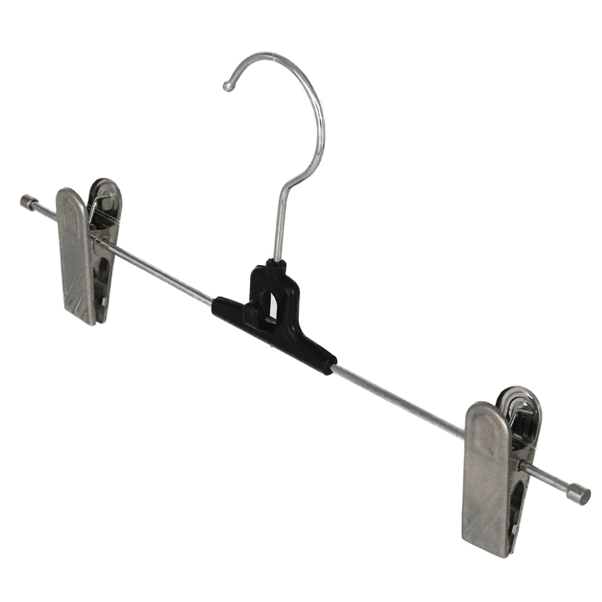 クリップハンガー モノクローゼット メタルグリップハンガー 連結 3本 ( ハンガー 3本入り クリップ スカート パンツ スラックス ズボン すべり止め付き クローゼット 収納 省スペース 薄型 スリム 衣類収納 洋服ハンガー )