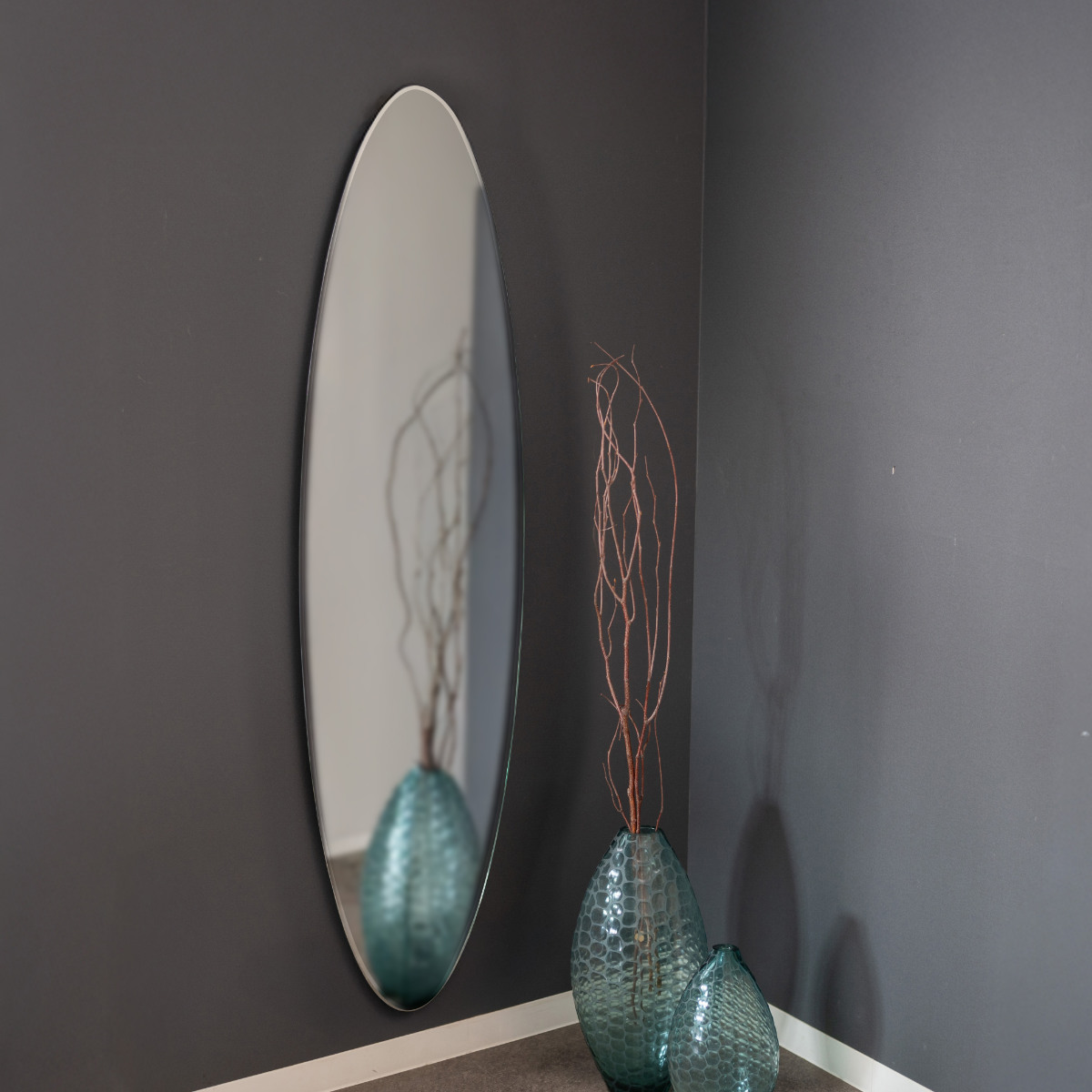 dショッピング |ミラー 壁掛け ウォールミラー 40×145cm オーバル