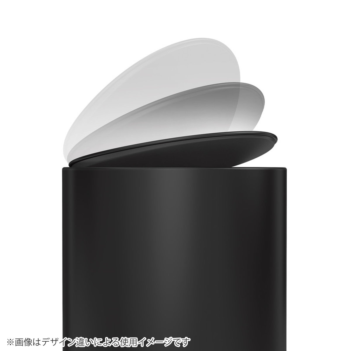 ゴミ箱 4.5L simplehuman 正規品 ラウンドステップ ペダル式 ブラック ( ごみ箱 4.5リットル シンプルヒューマン メーカー保証付 ふた付き コンパクト 筒型 インナーペール付 サニタリーボックス 小さい ステンレス スタイリッシュ )