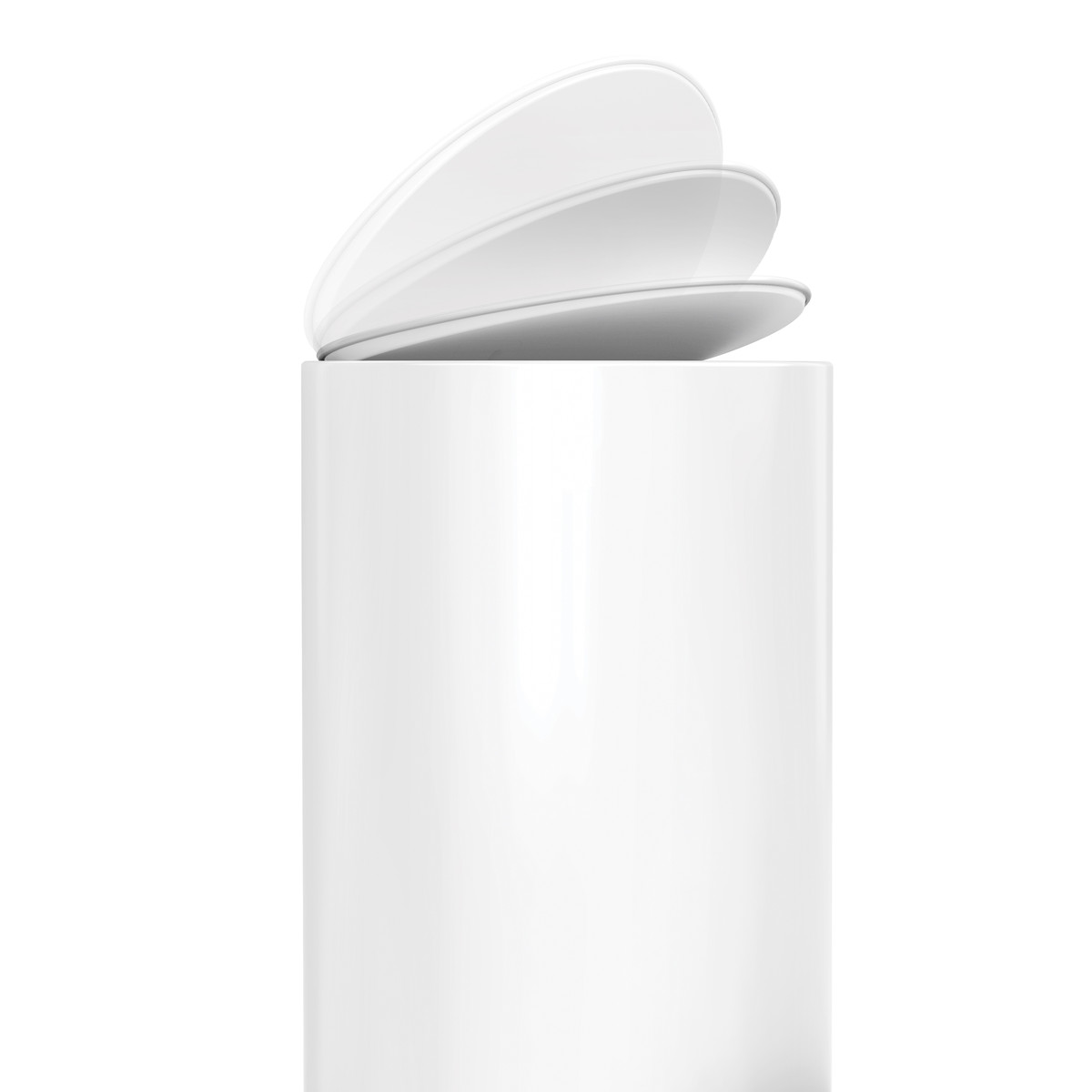 ゴミ箱 6L simplehuman 正規品 セミラウンドステップカン ペダル式 ホワイト ( ごみ箱 6リットル シンプルヒューマン メーカー保証付 ふた付き スリム 半円 省スペース ステンレス スタイリッシュ ゴミ袋 収納 インナーペール付 )