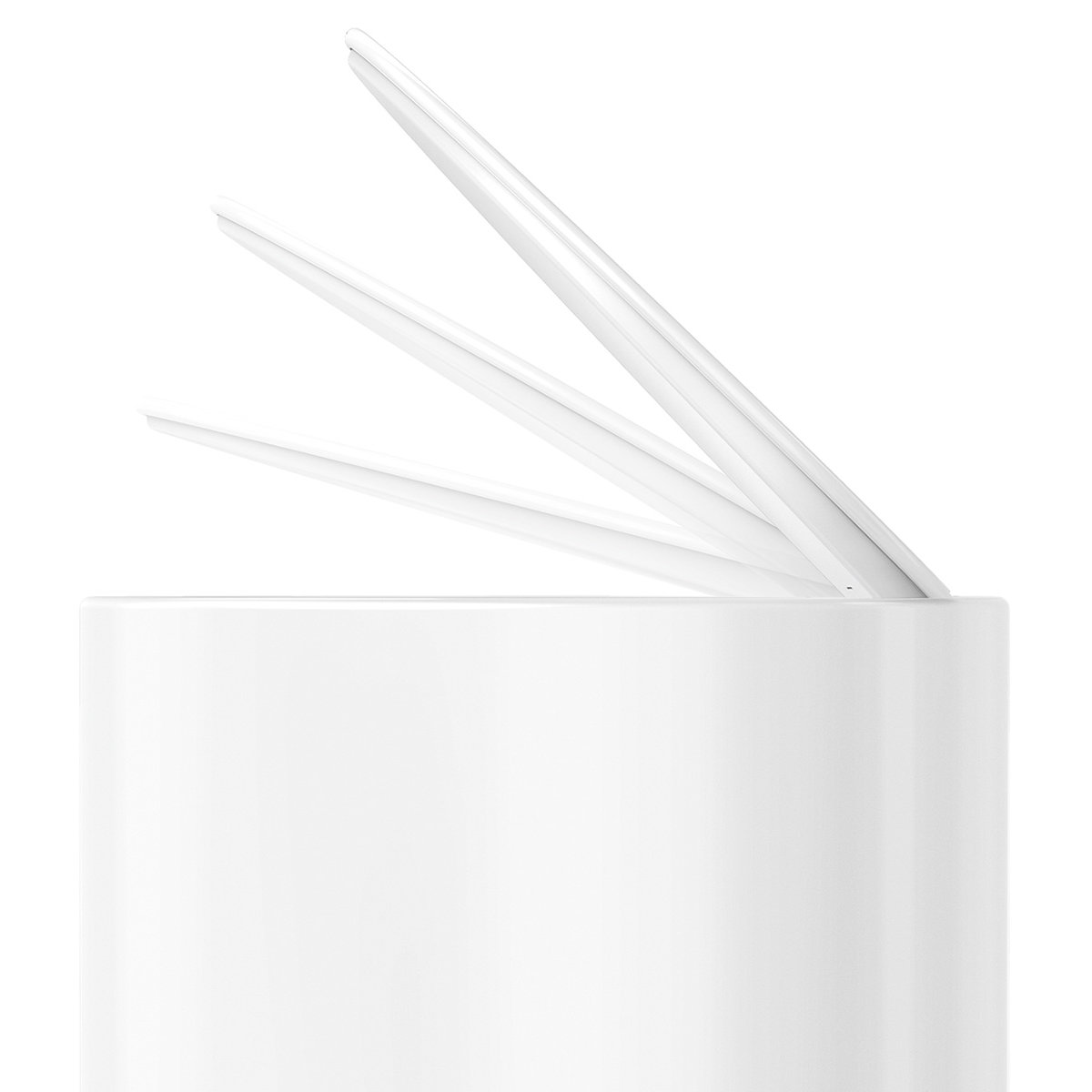 ゴミ箱 6L simplehuman 正規品 セミラウンドステップカン ペダル式 ホワイト ( ごみ箱 6リットル シンプルヒューマン メーカー保証付 ふた付き スリム 半円 省スペース ステンレス スタイリッシュ ゴミ袋 収納 インナーペール付 )