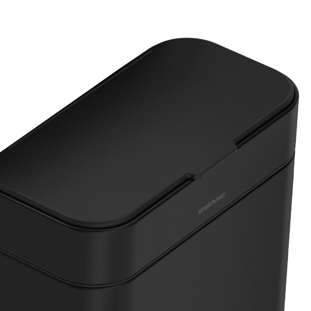 ゴミ箱 4L simplehuman 正規品 コンポストキャディ マットブラック ホワイト 密閉 防臭 ( ごみ箱 4リットル シンプルヒューマン 生ゴミ用 卓上 キッチン メーカー保証付き ふた付き 小さい コンパクト ニオイ 対策 マグネット サブ ) 【ブラック】 ブラック