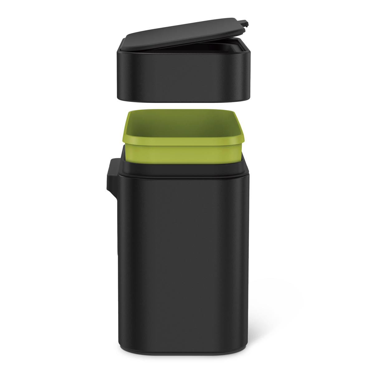 ゴミ箱 4L simplehuman 正規品 コンポストキャディ マットブラック ホワイト 密閉 防臭 ( ごみ箱 4リットル シンプルヒューマン 生ゴミ用 卓上 キッチン メーカー保証付き ふた付き 小さい コンパクト ニオイ 対策 マグネット サブ ) 【ブラック】 ブラック