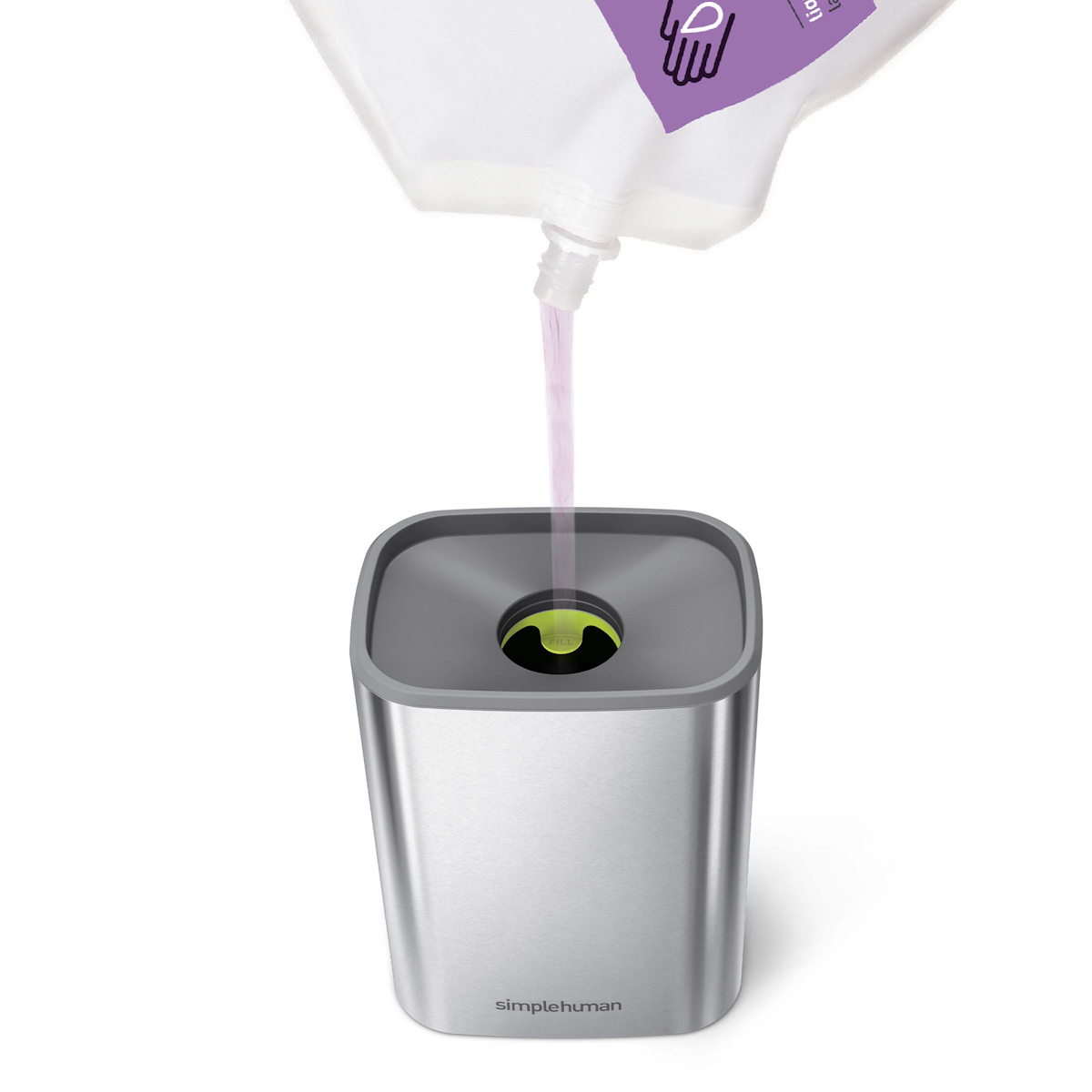 ディスペンサー simplehuman パルスポンプ 473ml ( シンプルヒューマン ディスペンサーボトル ソープディスペンサー 詰め替え ボトル 手洗い 液体 ソープボトル ハンドソープ 石けん 食器用洗剤 洗面 キッチン シンプル おしゃれ )