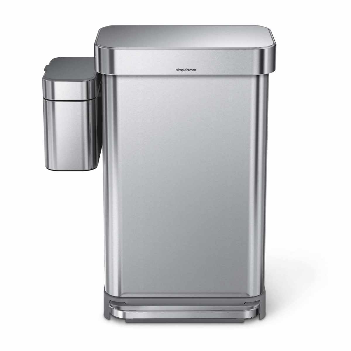 ゴミ箱 4L 正規品 simplehuman コンポストキャディ ( ごみ箱 4.5リットル シンプルヒューマン 卓上 生ごみ メーカー保証付き ふた付き 小さい インナーペール付き ステンレス キッチン コンパクト )