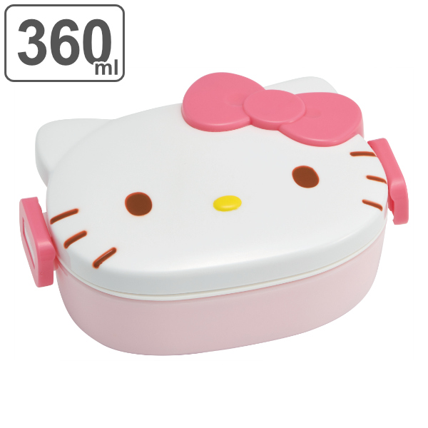 dショッピング |お弁当箱 1段 360ml ダイカット ランチボックス ハローキティ きらきらドール （ キティ 弁当箱 レンジ対応 一段 幼稚園  保育園 顔型 子供 レンジOK 弁当 お弁当 中子付き 名前シール付き キッズ ） | カテゴリ：弁当箱の販売できる商品 | リビングート ...