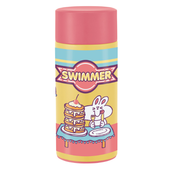 水筒 ミニ マグ 200ml ステンレス コンパクト SWIMMER パンケーキ （ 保温 保冷 直飲み マグボトル ミニボトル 軽量 直のみ  すいとう ボトル ステンレスボトル ダブル飲み口 広口 軽い ）