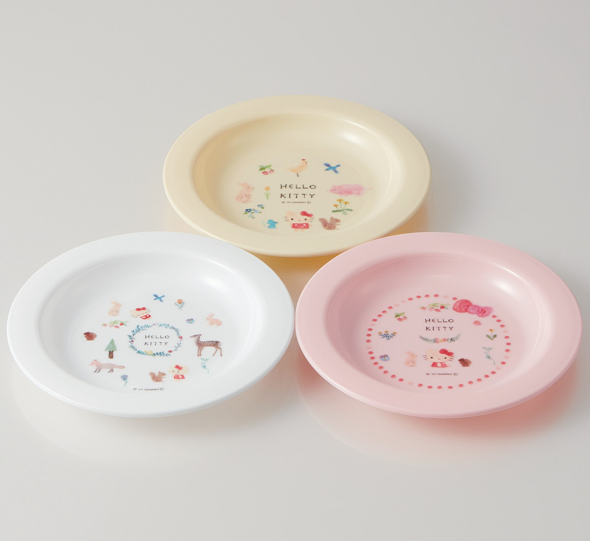 未使用 ハローキティー 小皿 3枚セット - 食器