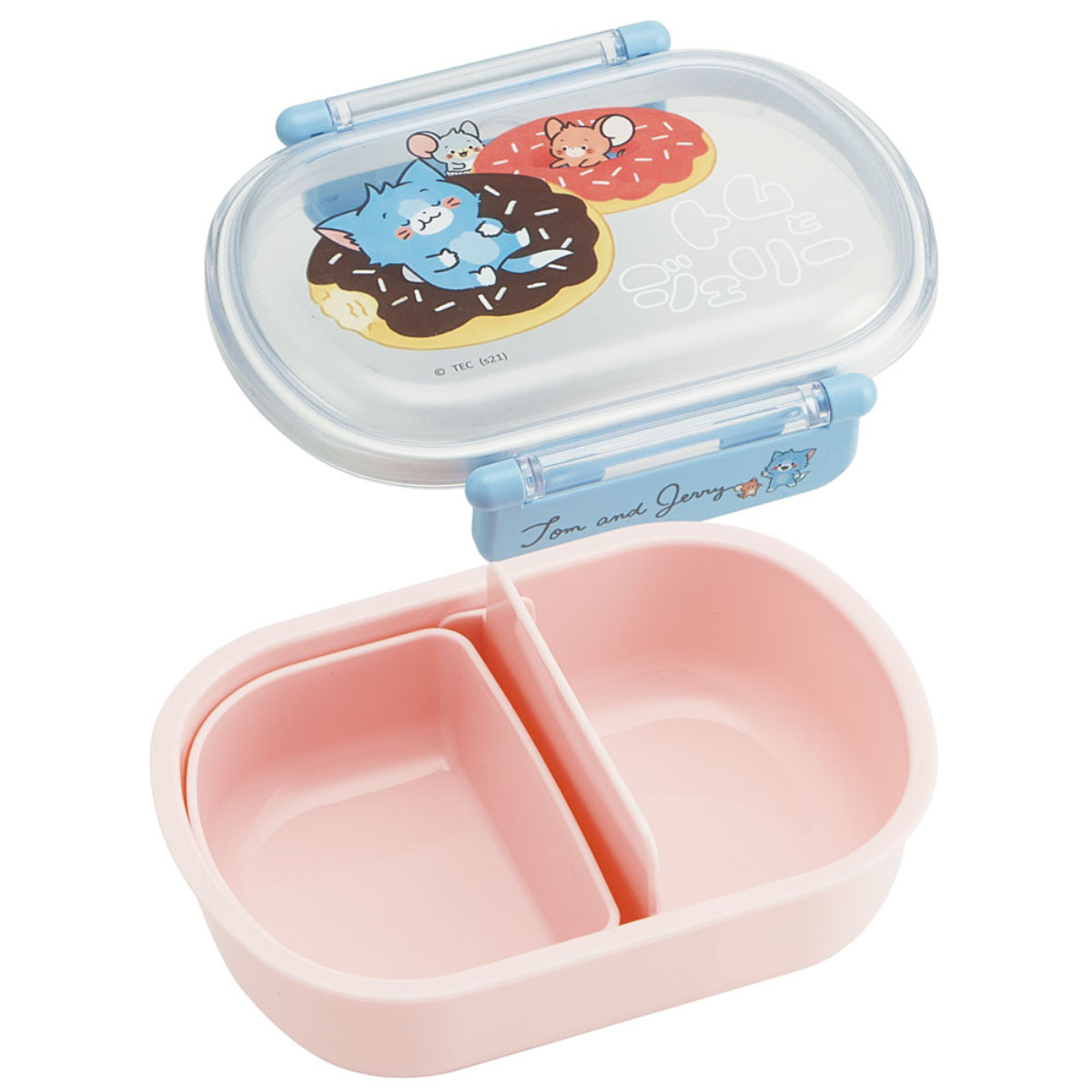 弁当箱 1段 360ml 抗菌 ふわっと タイトランチ トム&ジェリー まんが ( トムとジェリー お弁当箱 ランチボックス 食洗機対応 レンジ対応 ドーム蓋 キッズ 食洗機OK レンジOK お弁当 弁当 一段 2点ロック 子供 )