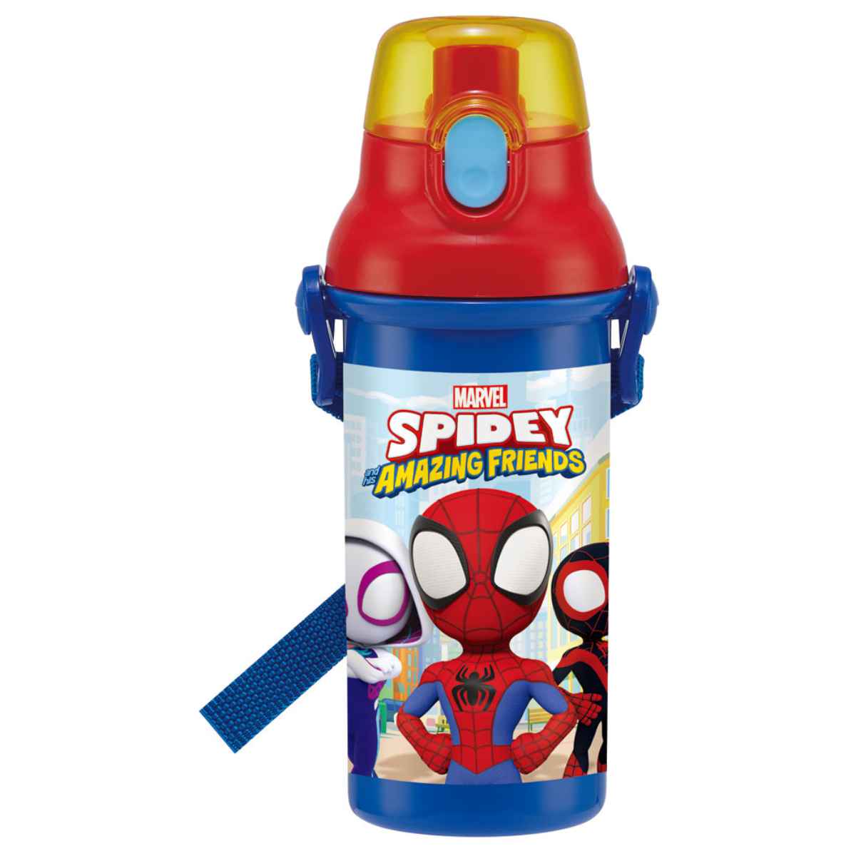 水筒 キッズ 480ml 抗菌 直飲み プラスチック スパイダーマン