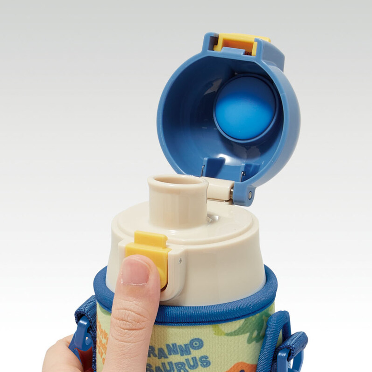 水筒 ダイレクトステンボトル 470ml カバ―付き キャラクター ( 直飲み 保冷 ステンレスボトル ワンプッシュボトル 子供 恐竜 幼稚園 保育園 子供用水筒 超軽量 ダイレクトボトル 子ども キッズ )