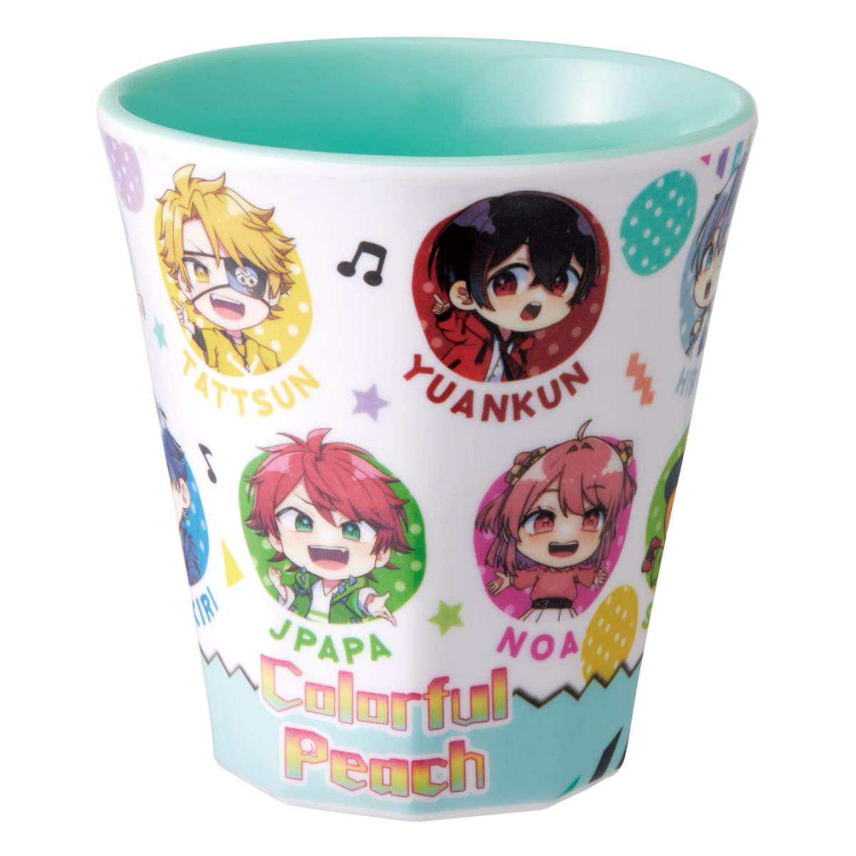 コップ 270ml カラフルピーチ プラスチック ( カップ タンブラー メラミンコップ プラコップ キャラクター 軽い 割れにくい 子ども用 メラミン製 取っ手なし 子ども キャラ かわいい )