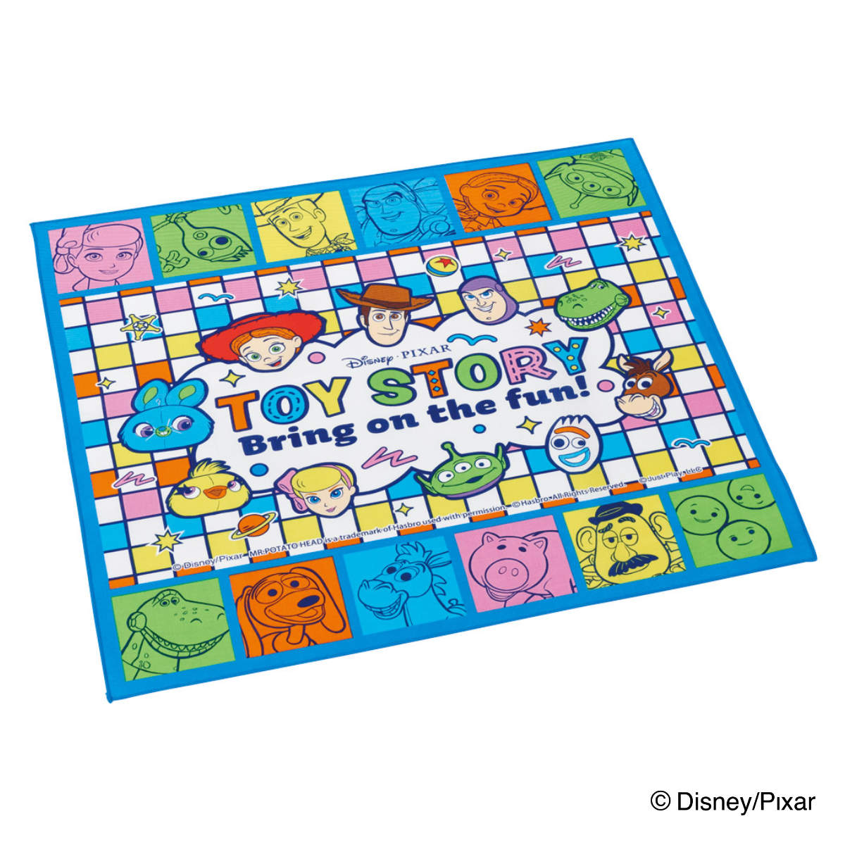 ランチクロス 43×43cm トイ・ストーリー25 （ トイストーリー ナフキン ランチョンマット 弁当包み 三角巾 給食ナフキン 日本製 お弁当箱 弁当 弁当箱 包み 入れ 子供用 幼稚園 保育園 給食 キッズ 正方形 子供 ）