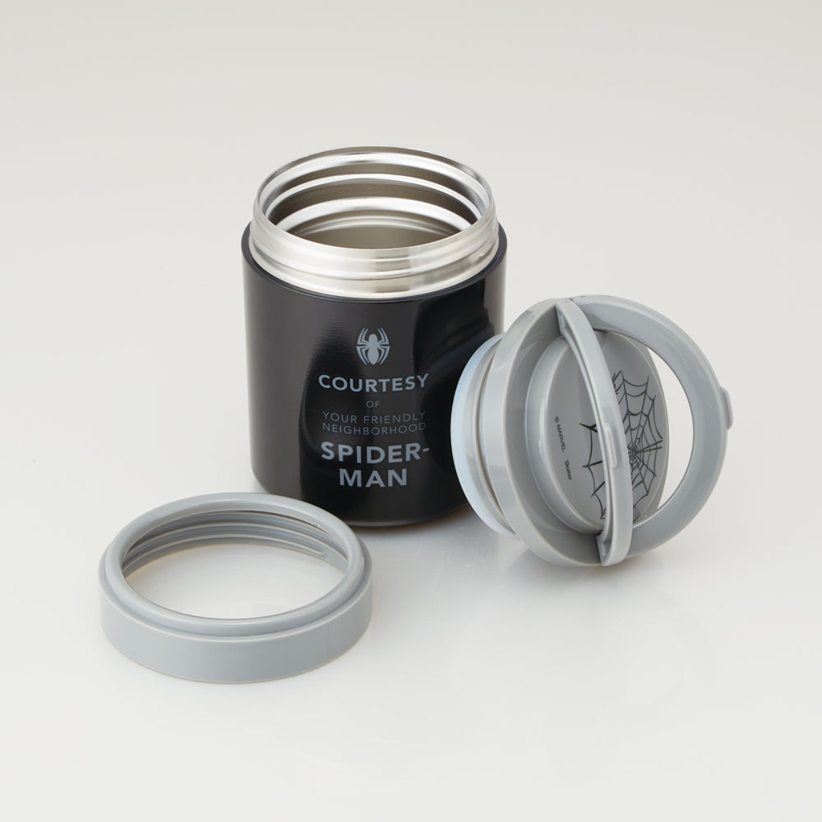 弁当箱 折りたたみハンドルデリカポット スパイダーマン 保温 スープジャー ( 500ml スープポット フードポット フードジャー 抗菌 持ち運び ランチボックス お弁当箱 お弁当 弁当 ステンレス ランチポット 軽量 )