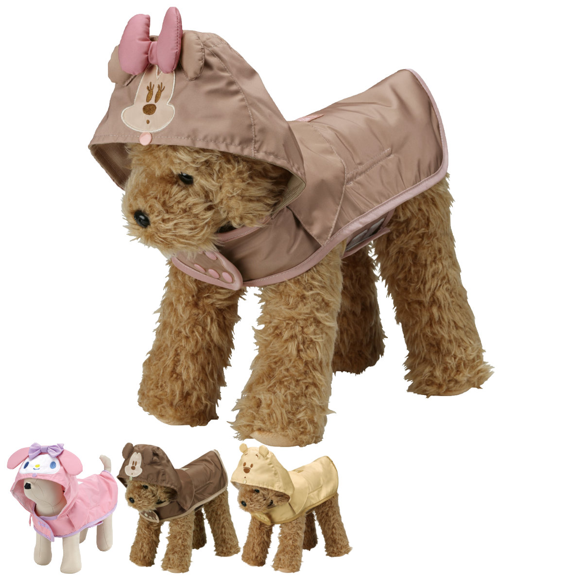 レインコート 犬用レインポンチョ ペット 散歩 （ サンリオ マイメロディ Disney ミッキーマウス ミニーマウス くまのプーさん レインポンチョ 超小型犬 かっぱ カッパ 雨具 雨 撥水 犬用 ペット服 レインウェア 雨カッパ ） 【ミッキーマウス】