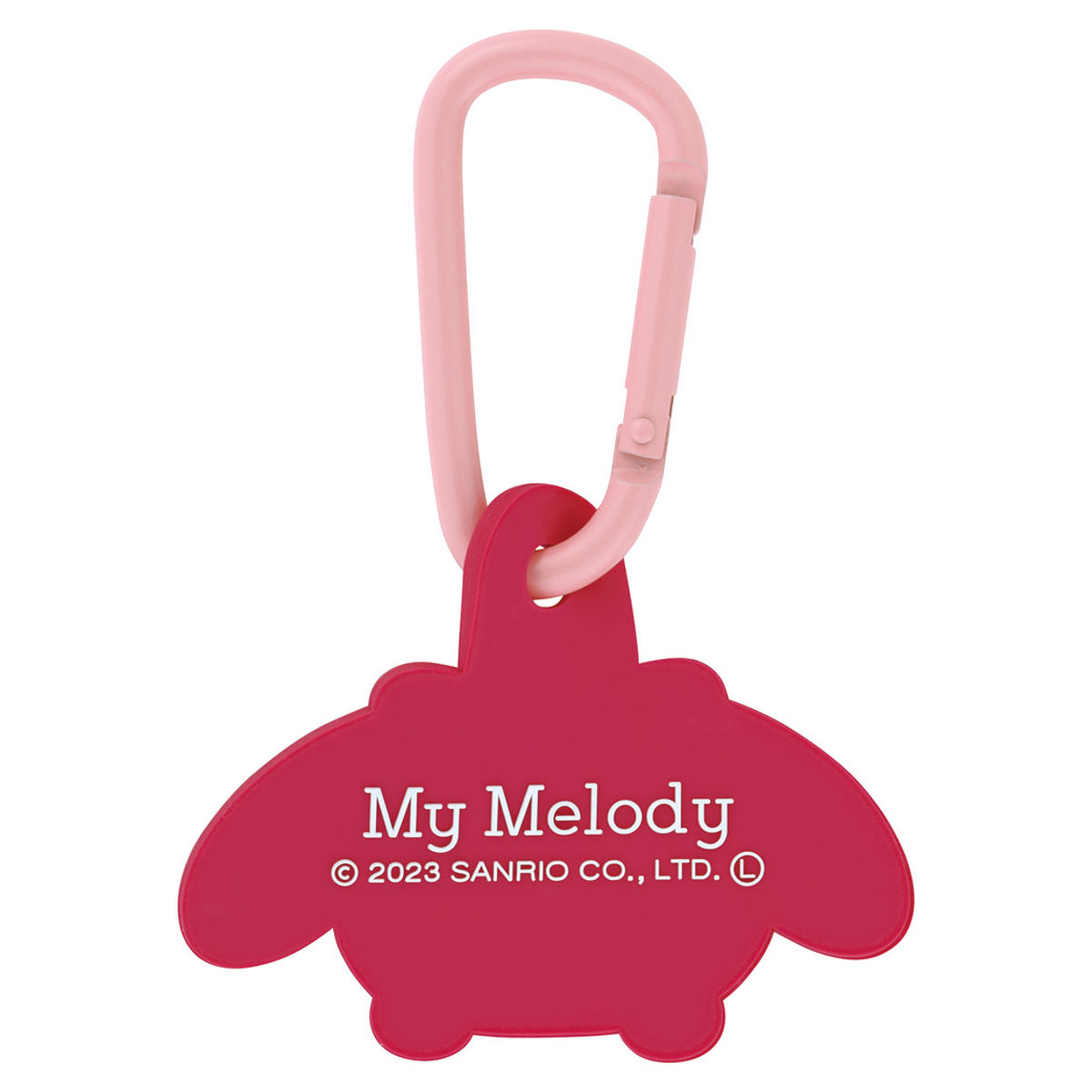 キーホルダー ラバーマスコット付き カラビナ マイメロディ ( マイメロ サンリオ 目印 紛失防止 フック マスコット 子供 キッズ 通学 バッグ リュック キーフック 鍵 キー 吊り下げ 持ち歩き 携帯用 おでかけ プレゼント ギフト )