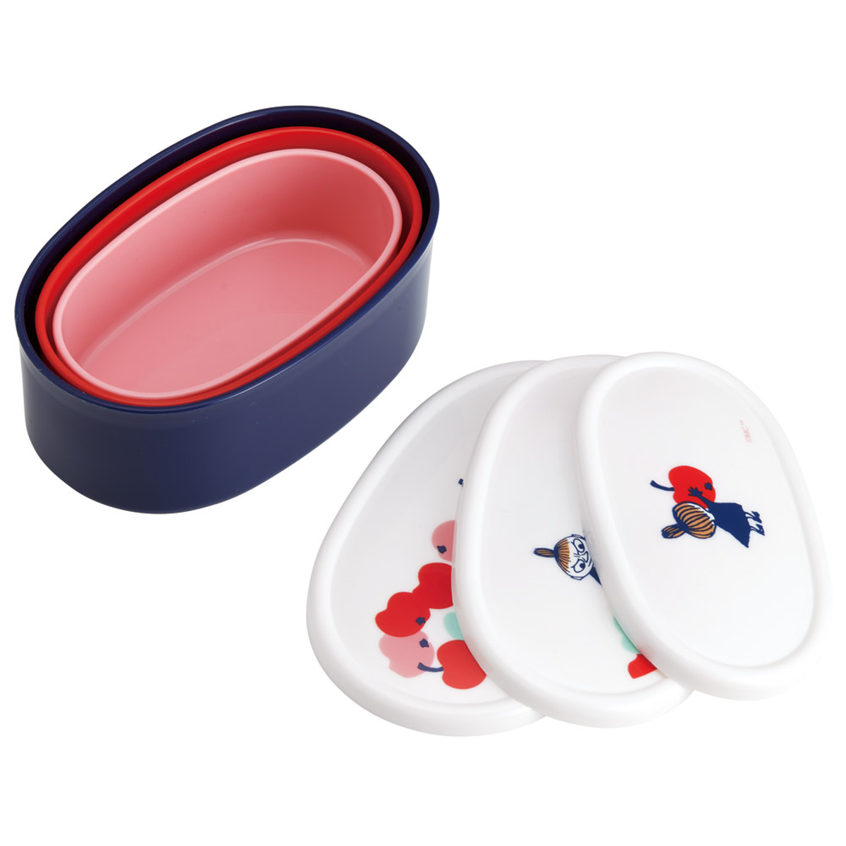 シール容器 抗菌シール容器3Pセット リトルミイ りんご ( ムーミン レンジ対応 保存容器 ランチボックス 抗菌 日本製 レンジOK 弁当 お弁当 抗菌加工 果物ケース デザートケース フルーツケース )