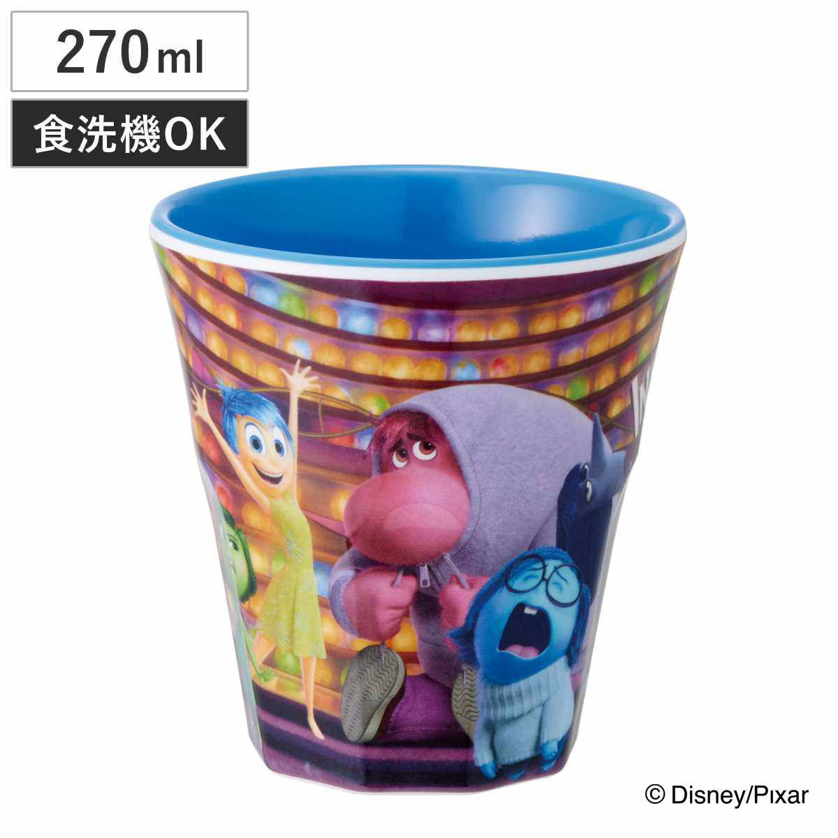 タンブラー 270ml メラミンタンブラー インサイド・ヘッド2 （ 食洗機対応 コップ カップ メラミンコップ キャラクター かわいい 軽い 割れにくい 丈夫 子ども キャラ ）