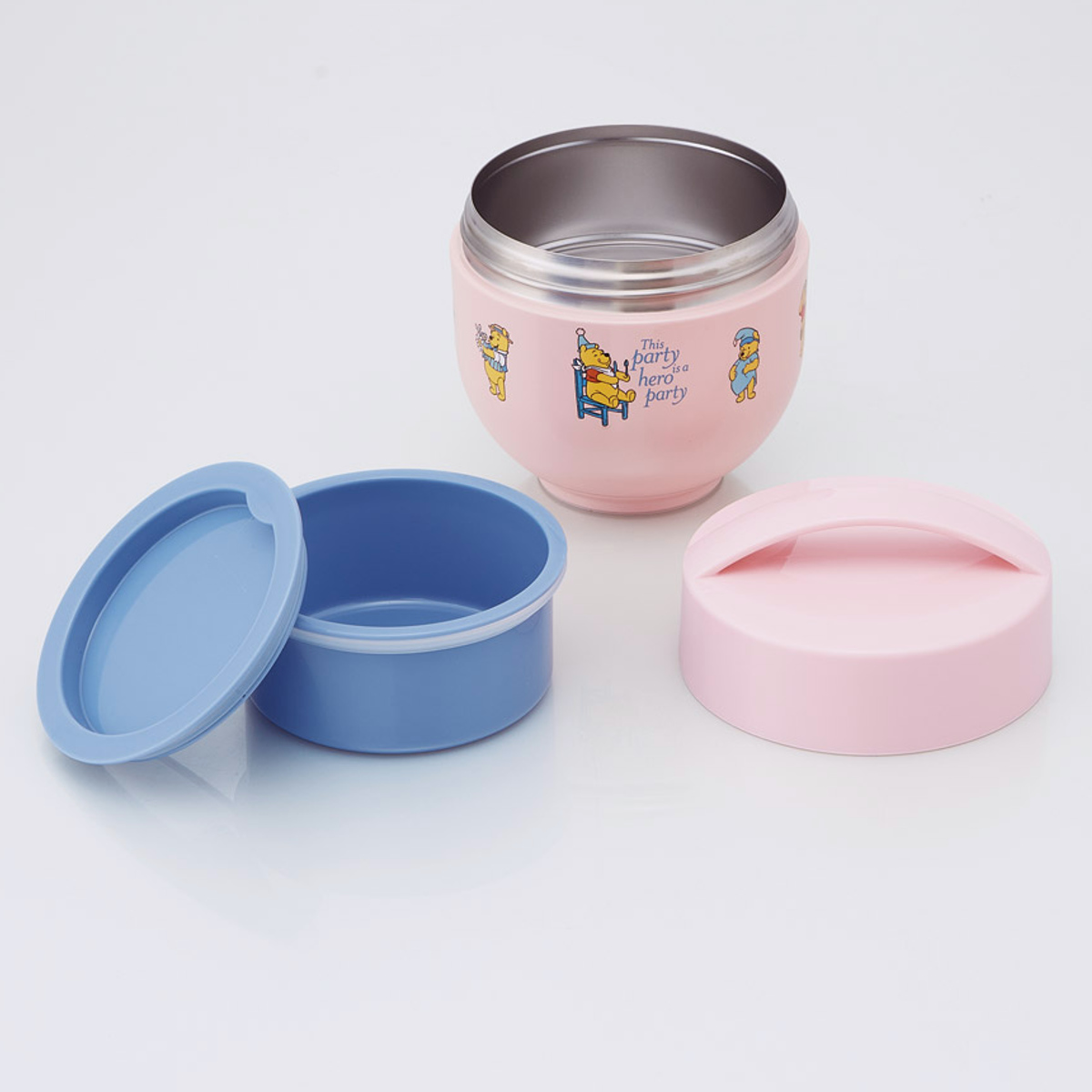 弁当箱 540ml 超軽量保温丼ランチジャー プーコスチューム ( プーさん フードポット 丼 どんぶり 携帯 持ち運び お弁当箱 抗菌 弁当 ステンレス 保温 保冷 スープポット ランチポット フードジャー 軽量 )