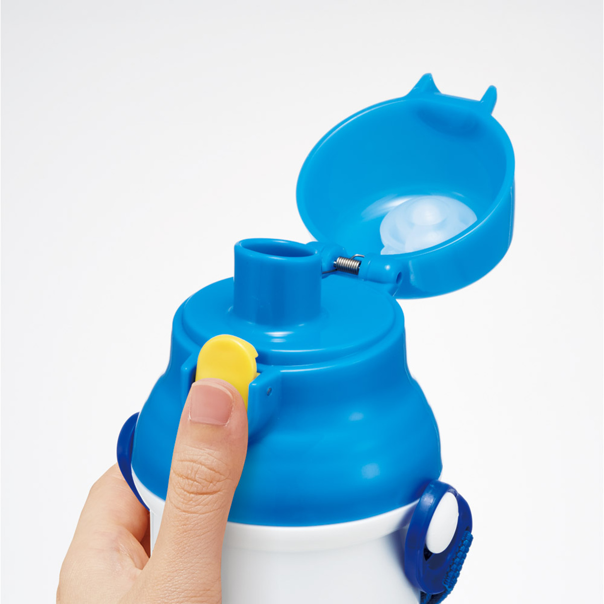 水筒 480ml 抗菌直飲プラボトル ドナルドダック ( ドナルド 子供用 抗菌 プラスチック製 ダイレクトボトル 直飲み ワンタッチ 日本製 抗菌加工 AG 銀 ショルダーベルト付き 広口 軽量 ボトル ワンプッシュ )