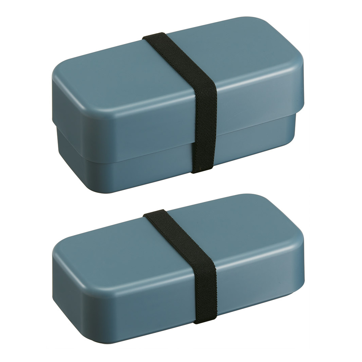 弁当箱 1000ml 箸付きランチボックス2段 ( ランチボックス 食洗機対応 レンジ対応 二段 箸 付き 2段 日本製 仕切り付き 入れ子式 ランチベルト 食洗機OK レンジOK お弁当 弁当 二段弁当 ) 【アッシュブラック】 アッシュブラック