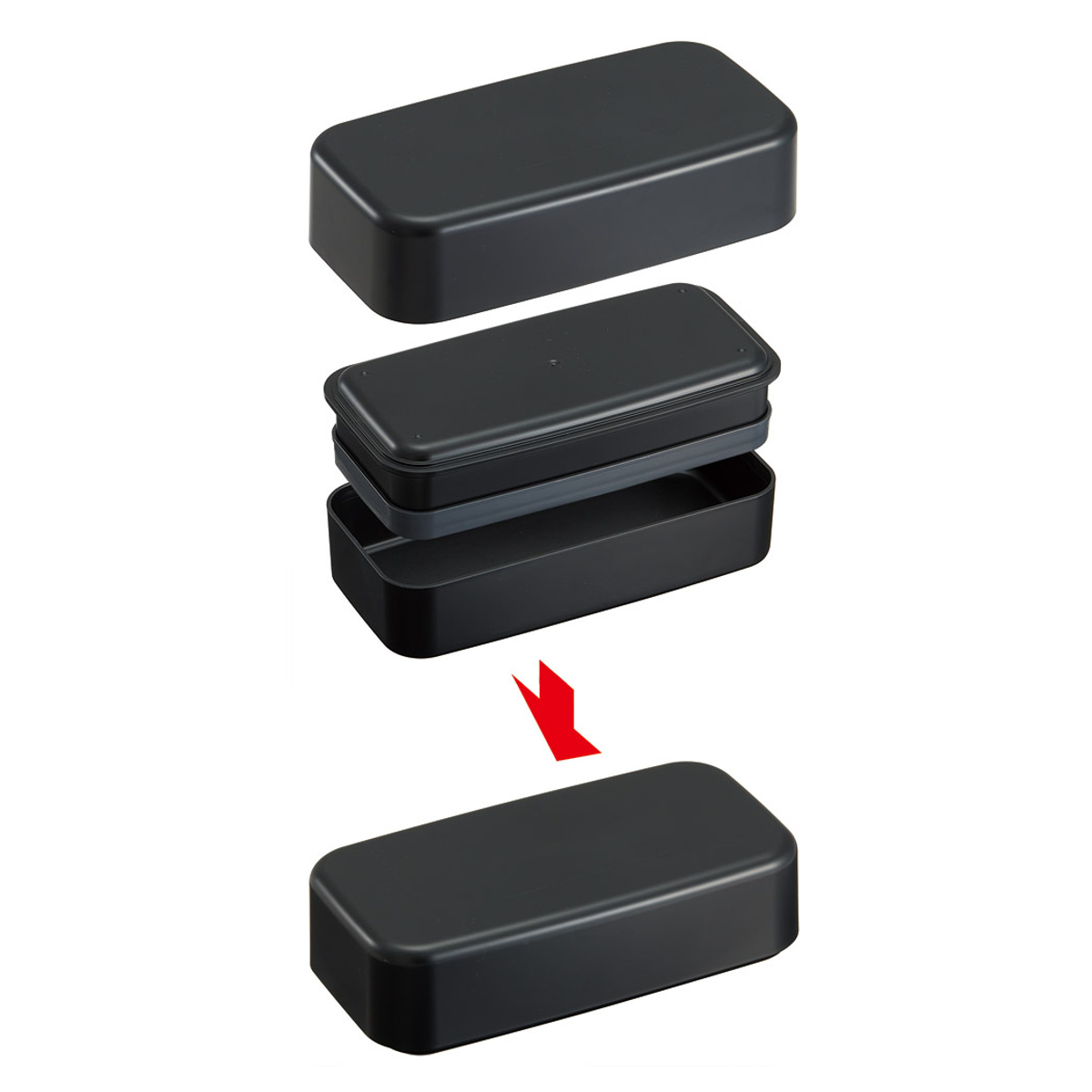 弁当箱 1000ml カトラリー付ランチボックス アッシュブラック ( ランチボックス 食洗機対応 レンジ対応 二段 カトラリー 付き 2段 日本製 仕切り付き スプーン フォーク 食洗機OK レンジOK お弁当 弁当 二段弁当 ) 【アッシュブルー】 アッシュブルー