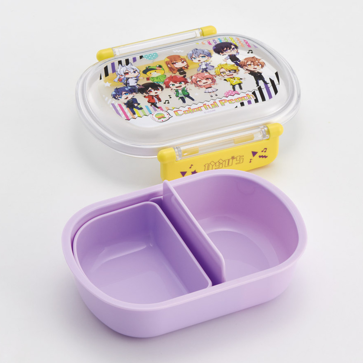 弁当箱 360ml 1段 抗菌ふわっとタイトランチ カラフルピーチ25 ( カラピチ ランチボックス 食洗機対応 レンジ対応 抗菌 日本製 ドーム蓋 キッズ 子供 食洗機OK レンジOK お弁当 弁当 一段 2点ロック 銀 AG 抗菌加工 )