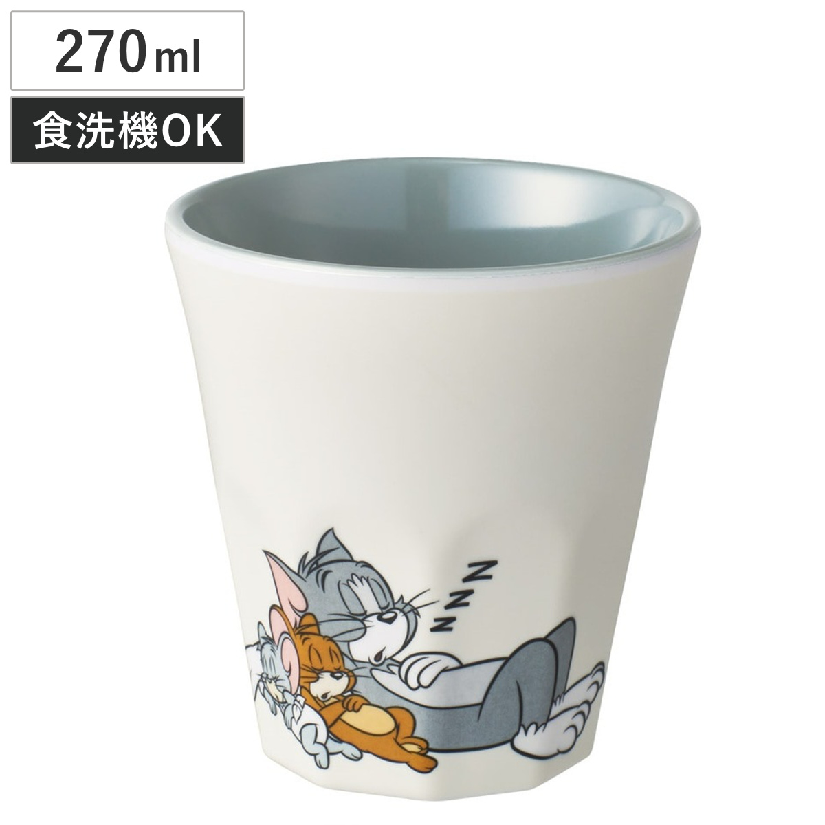 タンブラー 270ml メラミンタンブラー トム&ジェリーおひるね ( メラミン 食洗機対応 コップ カップ メラミンコップ トムとジェリー キャラクター かわいい 軽い 割れにくい 丈夫 子ども キャラ )