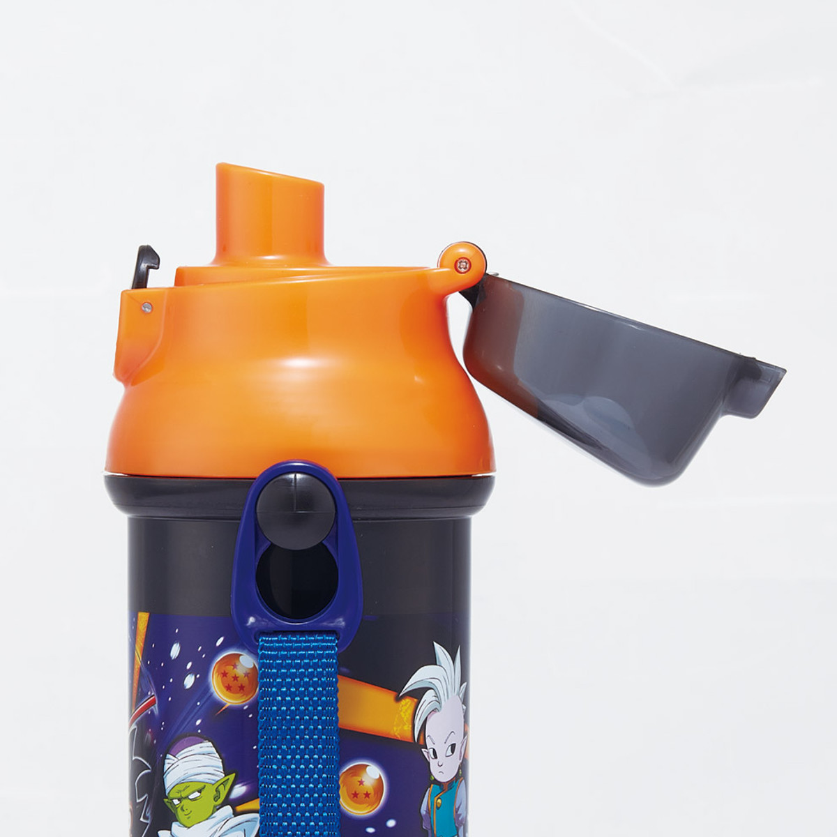 水筒 480ml 抗菌直飲プラボトル ドラゴンボールダイマ ( ドラゴンボール 子供用 抗菌 プラスチック製 ダイレクトボトル 直飲み ワンタッチ 日本製 抗菌加工 AG 銀 ショルダーベルト付き 広口 軽量 ボトル ワンプッシュ )